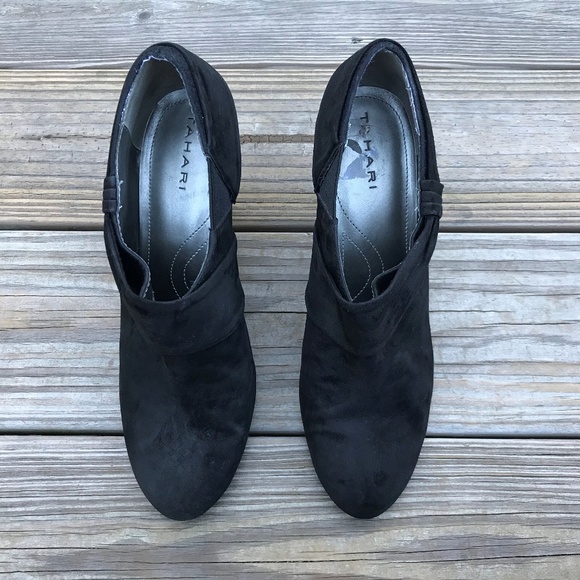 Tahari Women Heel Boots Shoe Grant Slip On Booties - Picture 2 of 8